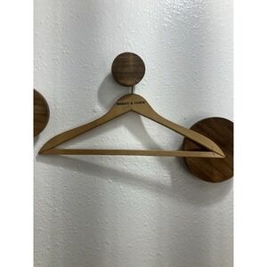 Mabley & Carew Wooden Hanger‎ Brown Wood Vintage Clothing Store Cincinnati Ohio